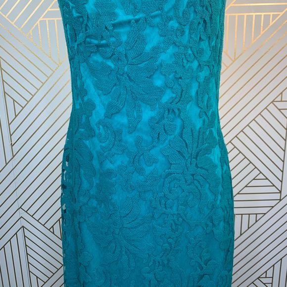 Tadashi Shoji Emerald Green Cocktail Dress - Picture 3 of 12